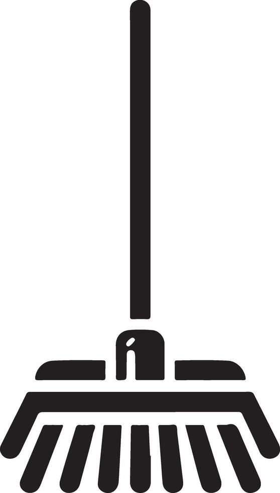 minimal Floor mop icon symbol, flat illustration, black color silhouette, white background 28 vector