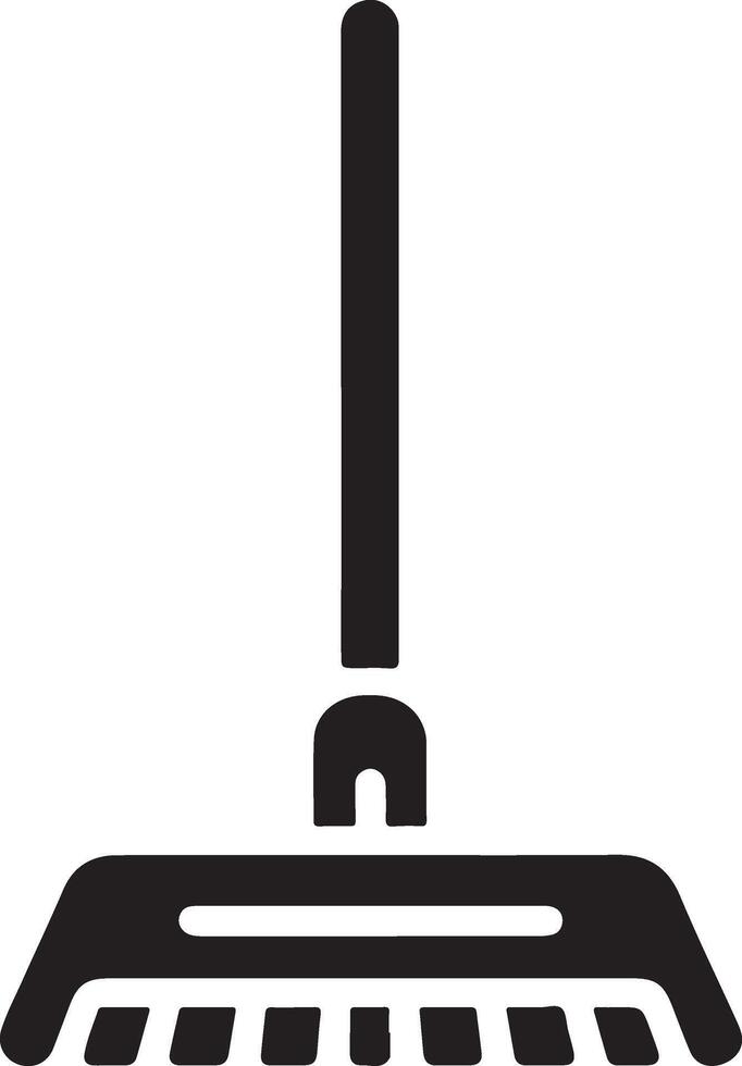 mínimo piso fregona icono símbolo, plano ilustración, negro color silueta, blanco antecedentes 23 vector