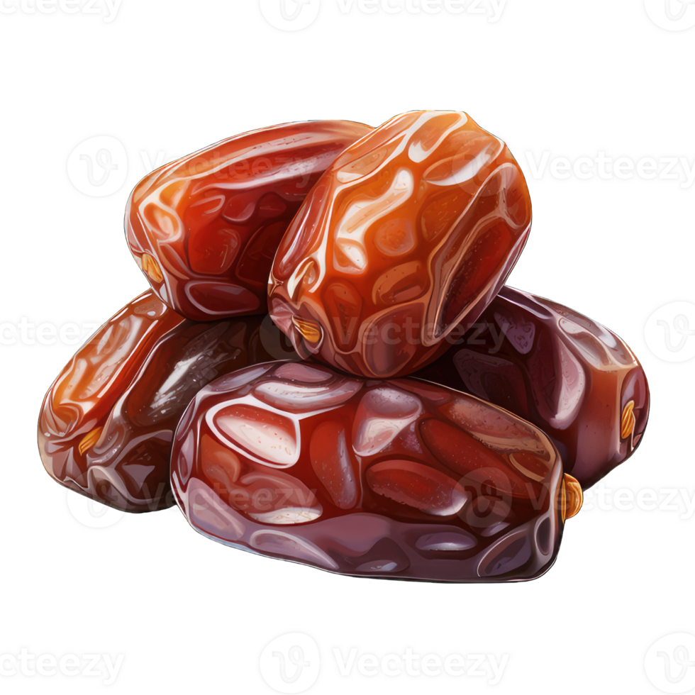 AI generated Concept of sweet and tasty food - dates, isolated on Transparent background png