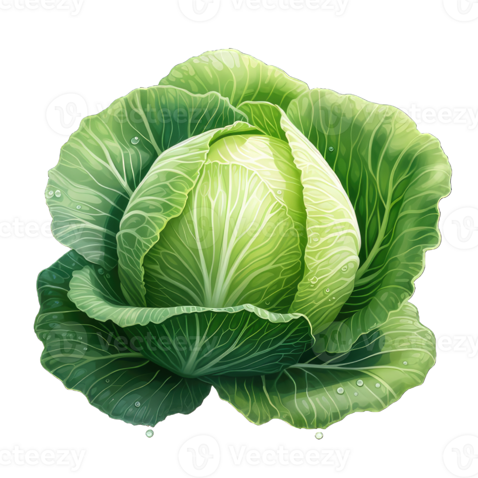 AI generated Cabbage on transparent background PNG