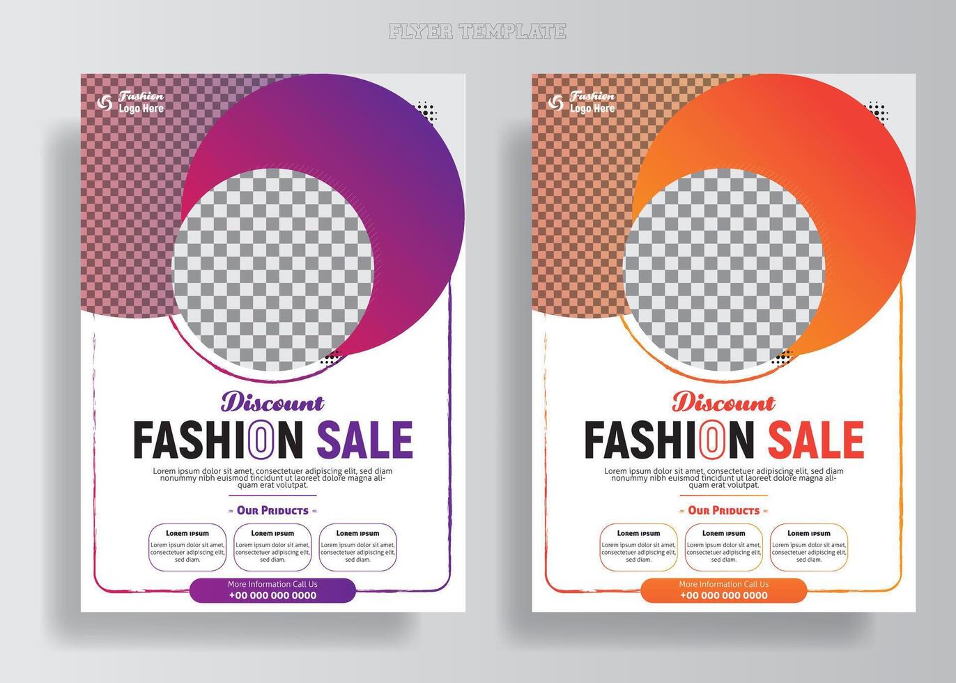 Fashion sale flyer template design, fashion promotion design, Stylist marketing leaflet, Commercial discount template, Super sale. vector