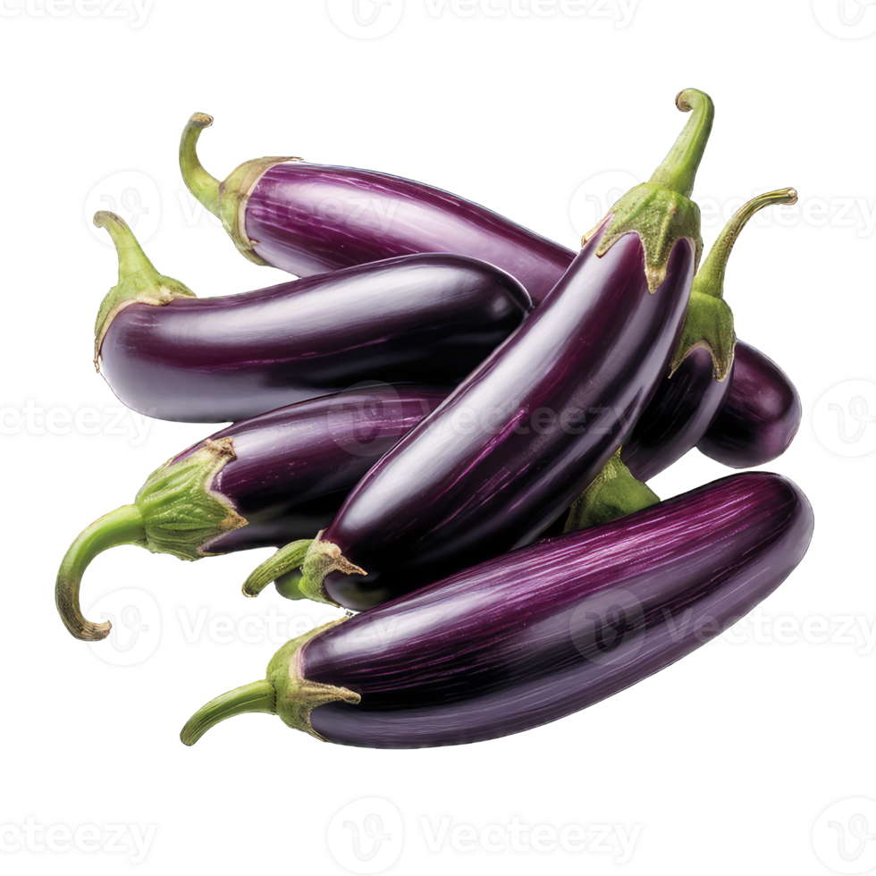 AI generated brinjal on transparent background PNG