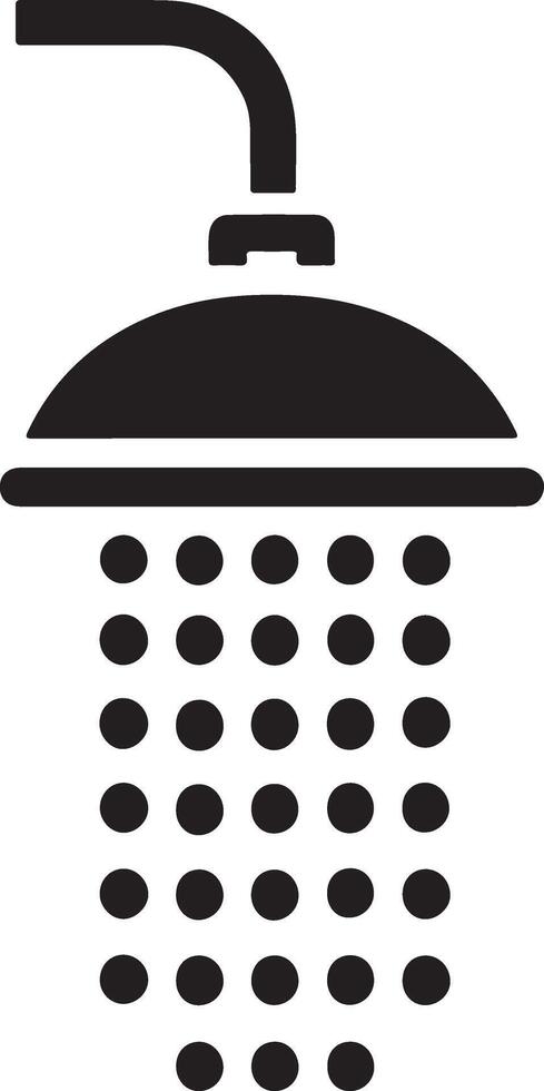 minimal Shower head icon, symbol, clipart, black color silhouette, white background 10 vector