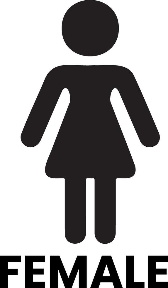 minimal stick female icon vector black color silhouette, white background 6