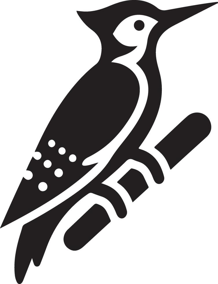 Woodpeckers bird logo concept, black color silhouette,  white background 22 vector