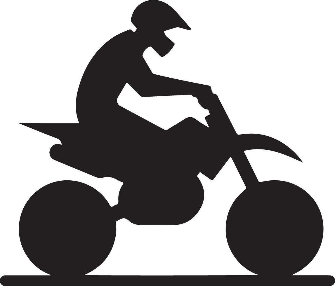 minimal Motorcycle riders vector silhouette black color, white background 3