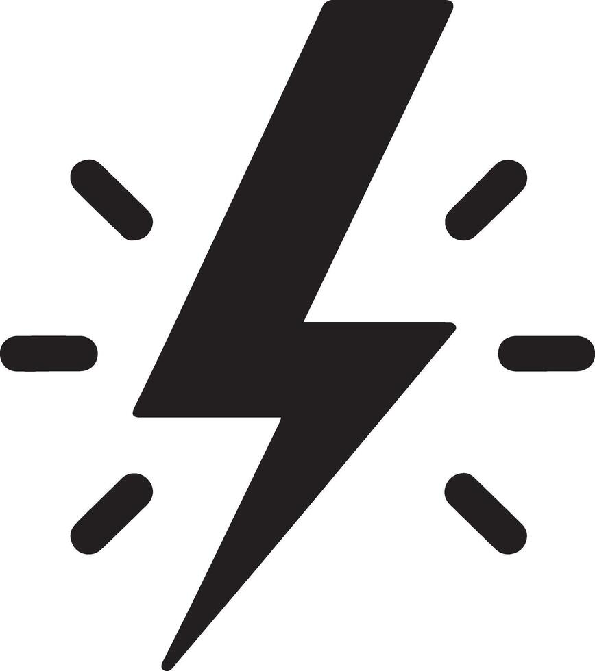 minimal flash lightning bolt logo. Electric power symbol. Power energy sign 2 vector