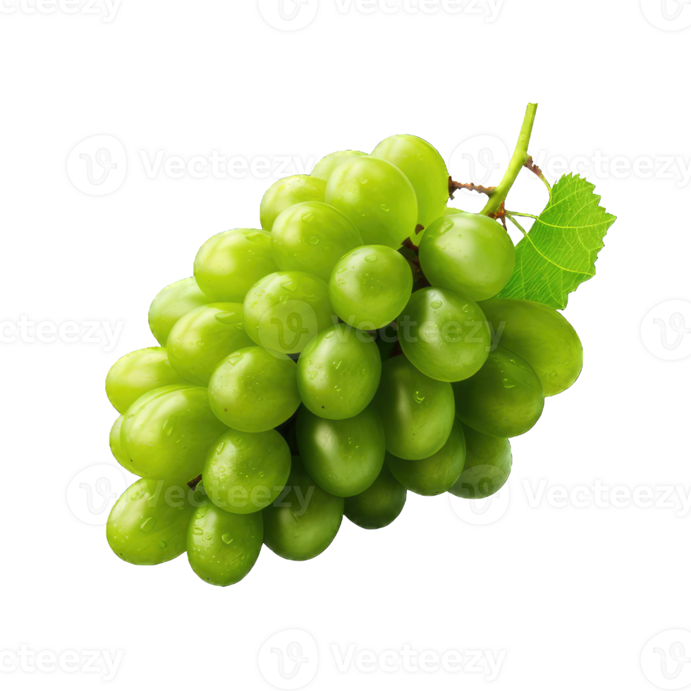 AI generated Bunch of white grapes. on transparent Background PNG