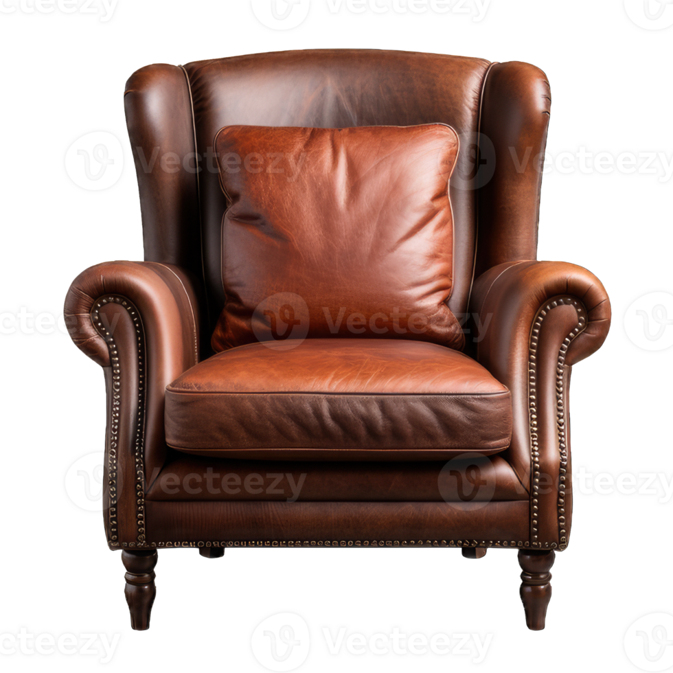 AI generated Club Chair isolated on transparent background png