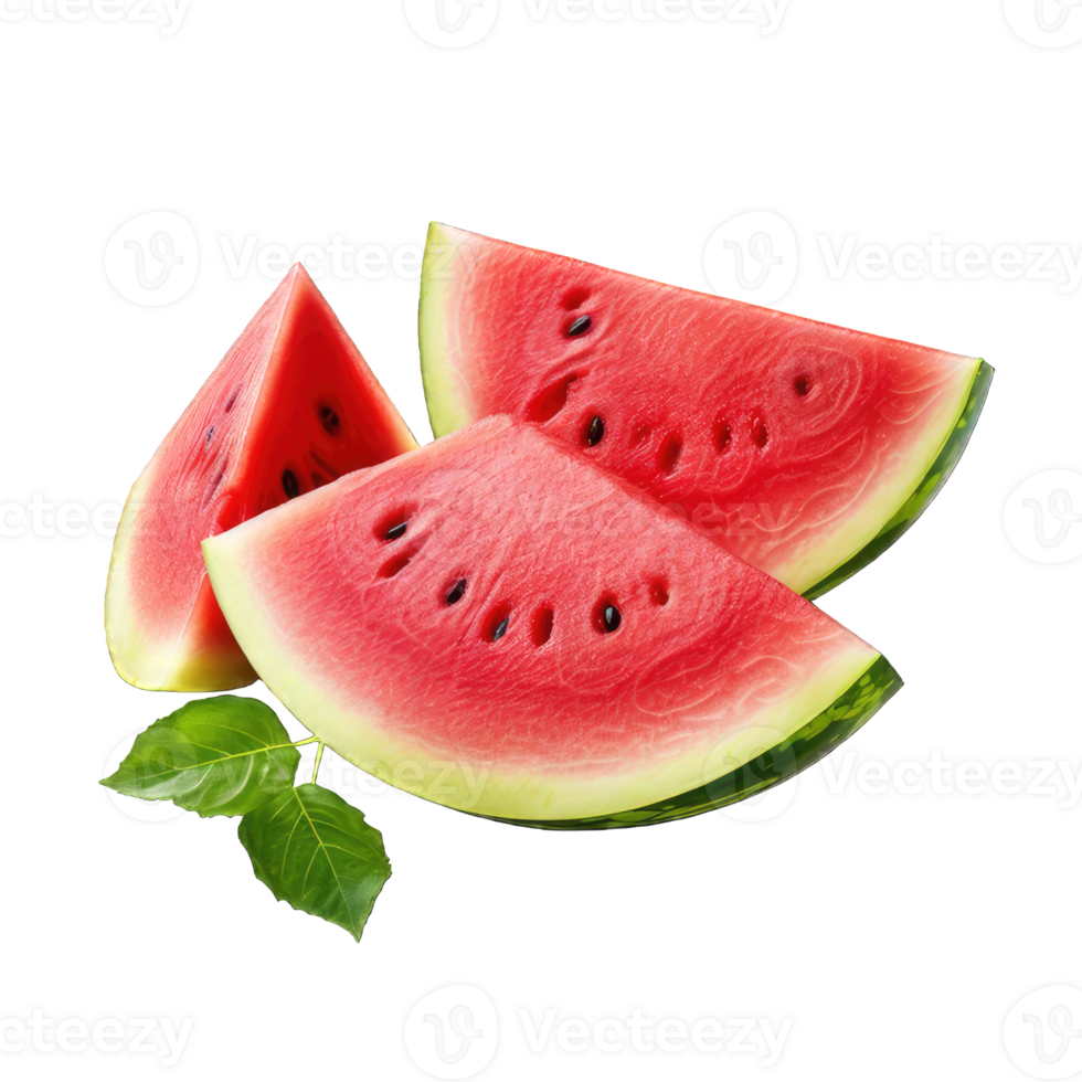 AI generated watermelon Studio Shot Isolated on transparent Background, Food Photography, png