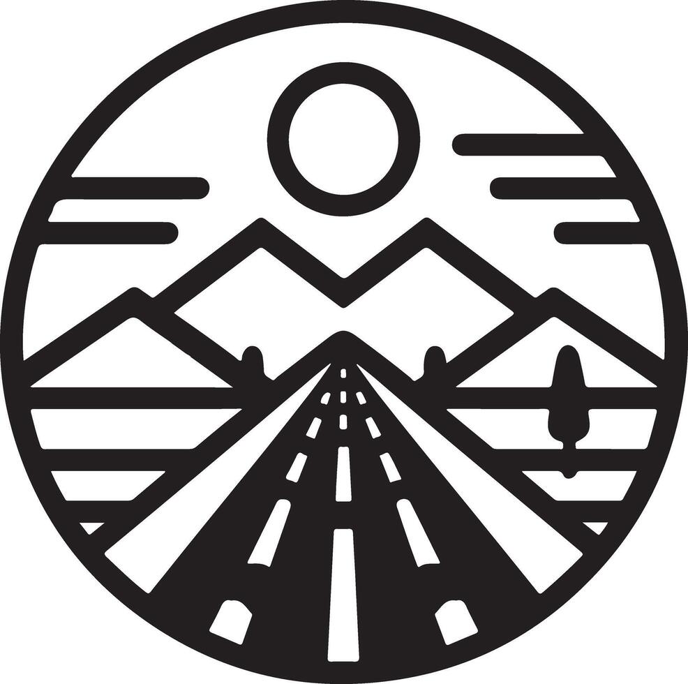 minimal road icon vector, symbol, clipart, white background 3 vector