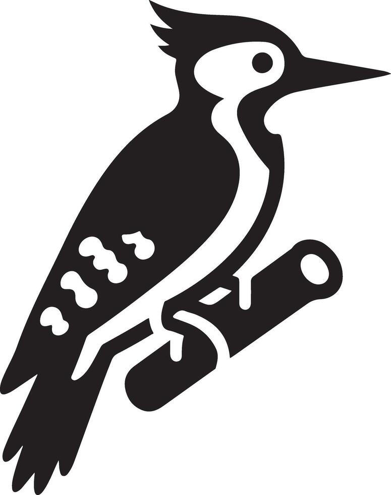 Woodpeckers bird logo concept, black color silhouette,  white background 13 vector