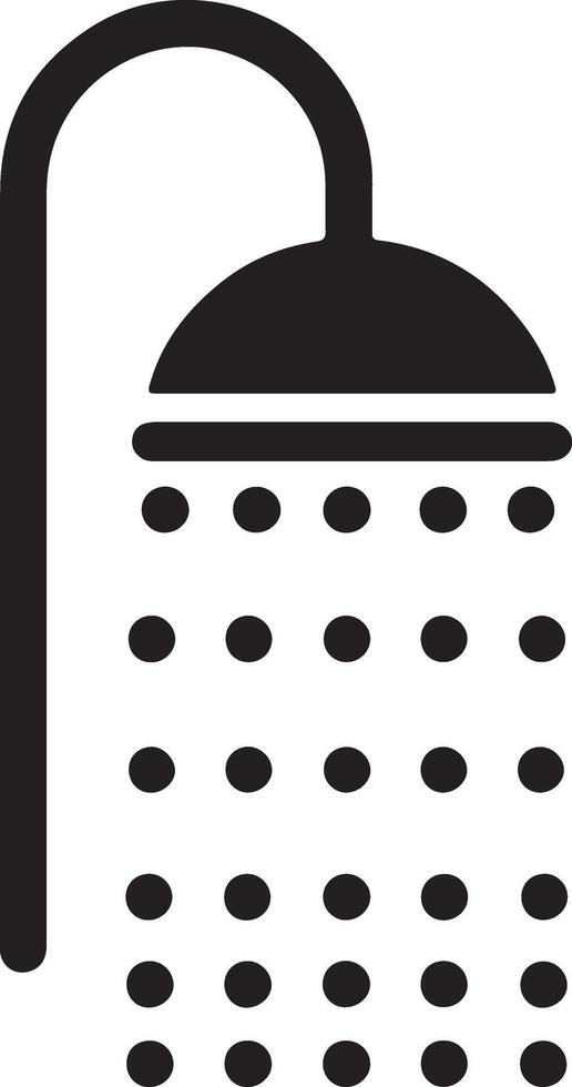 minimal Shower head icon, symbol, clipart, black color silhouette, white background 8 vector