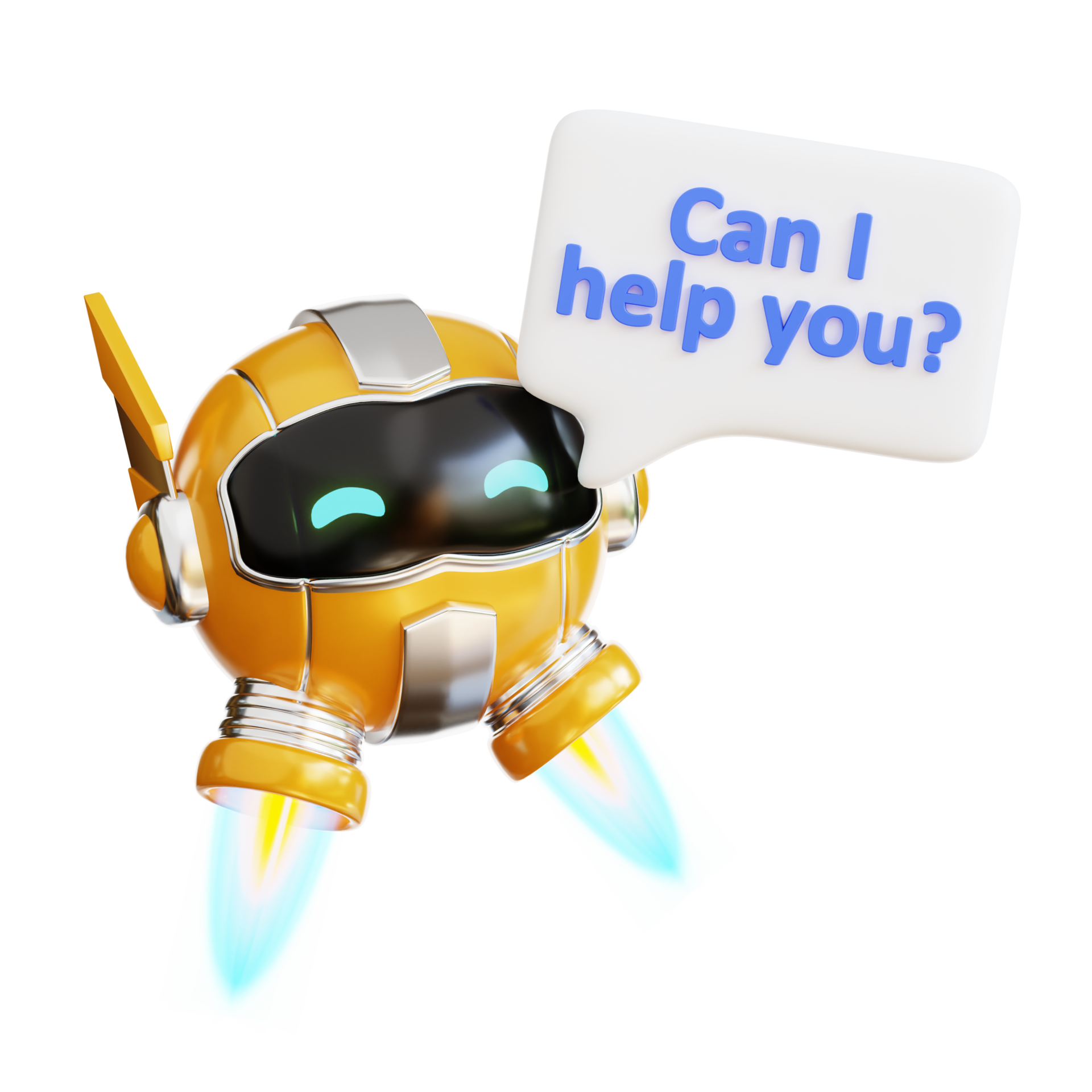 3d Robot Can I Help You 41944467 PNG