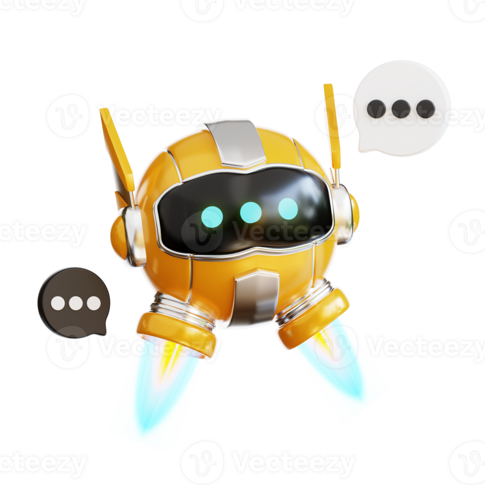 3d Robot Chat png