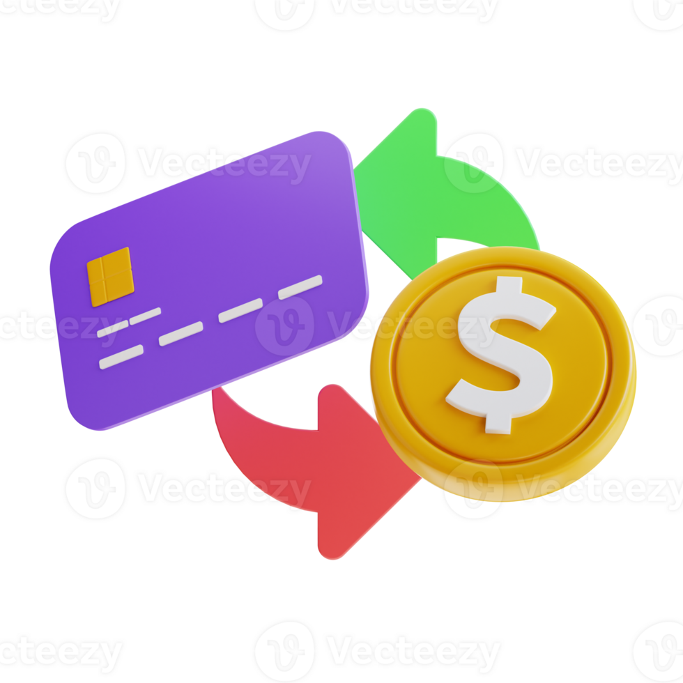 3d rendering exchange transaction icon png