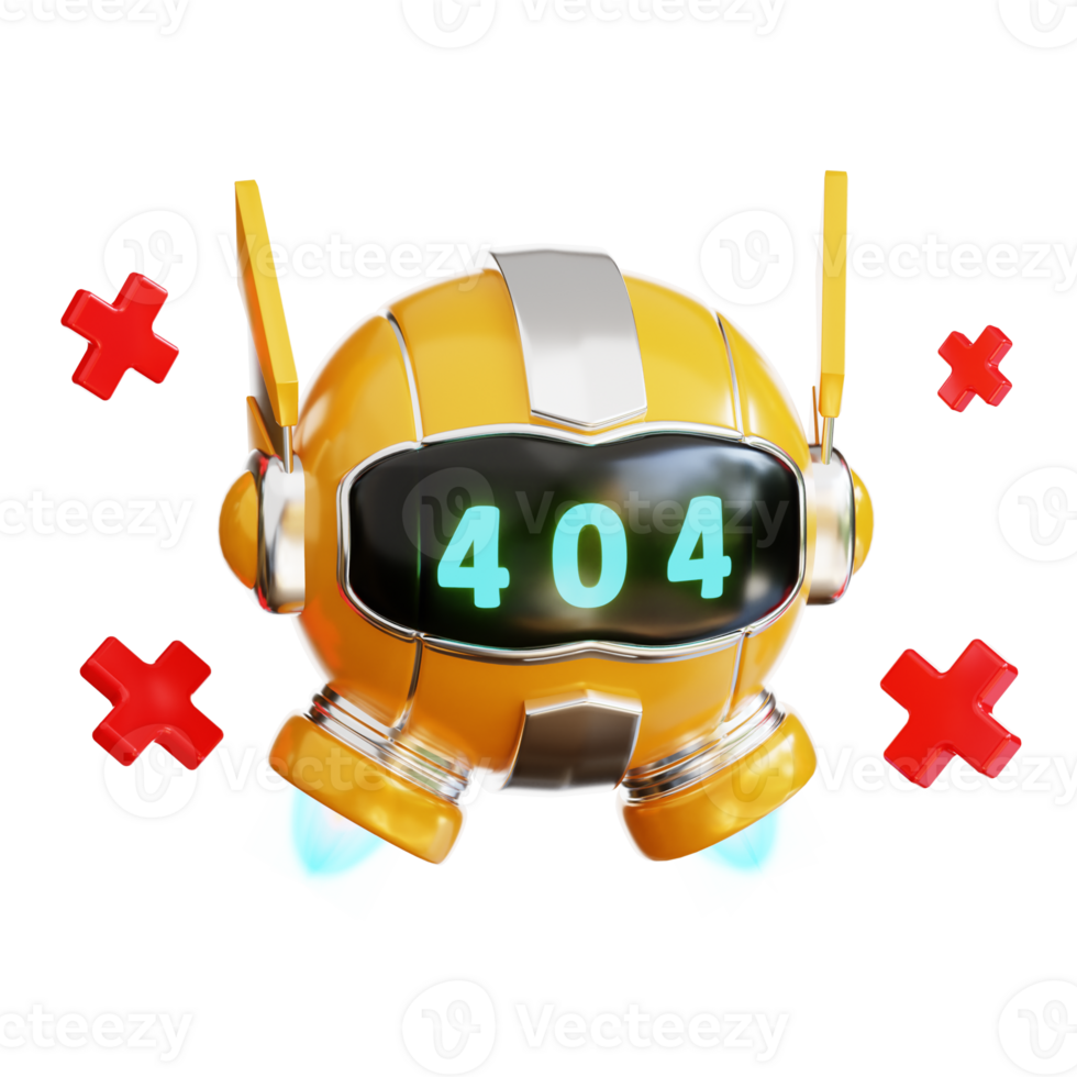 3d Robot Error 404 png