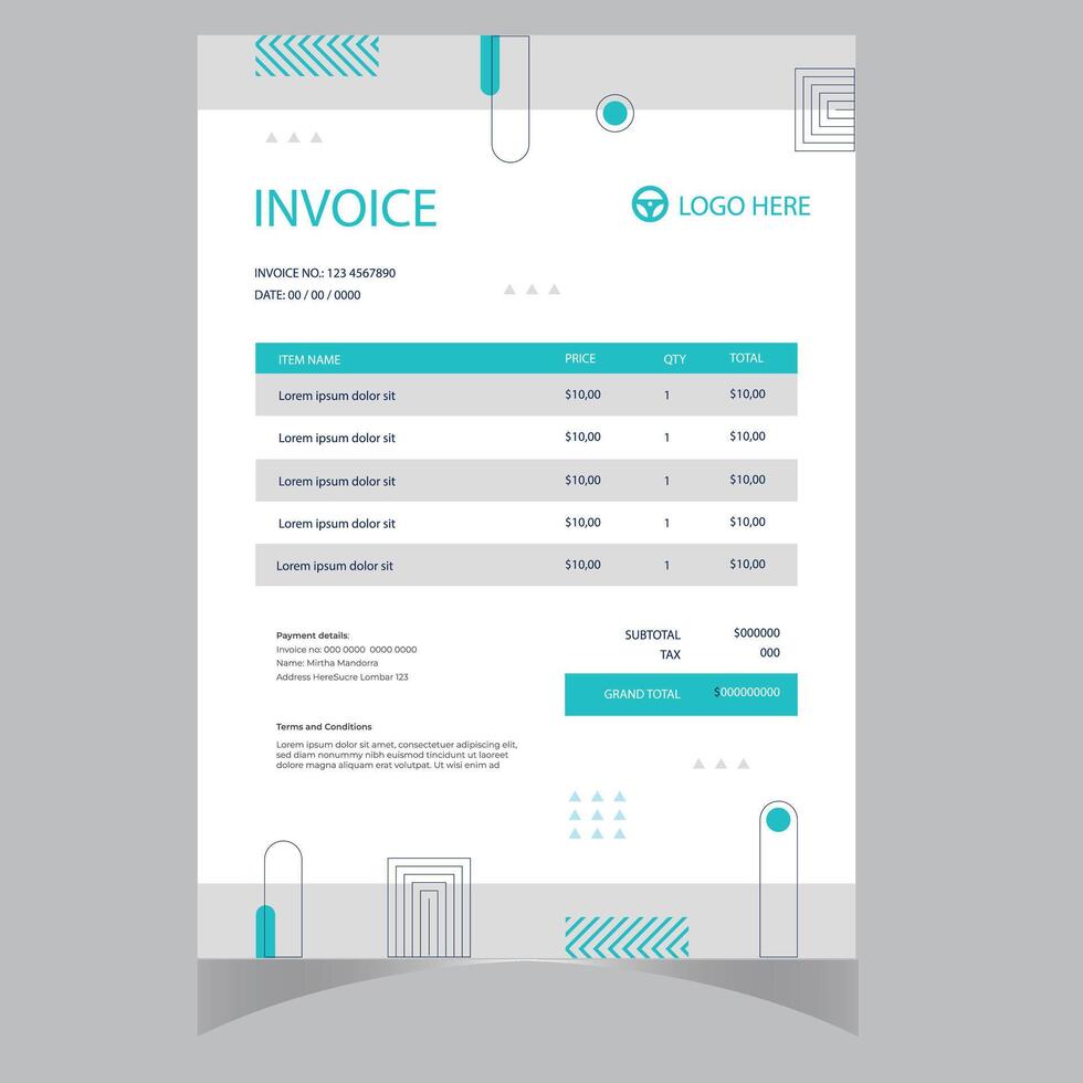 conjunto de diseño de papelería corporativa verde, plantilla de membrete, diseño de factura y paquete de tarjetas de visita vector