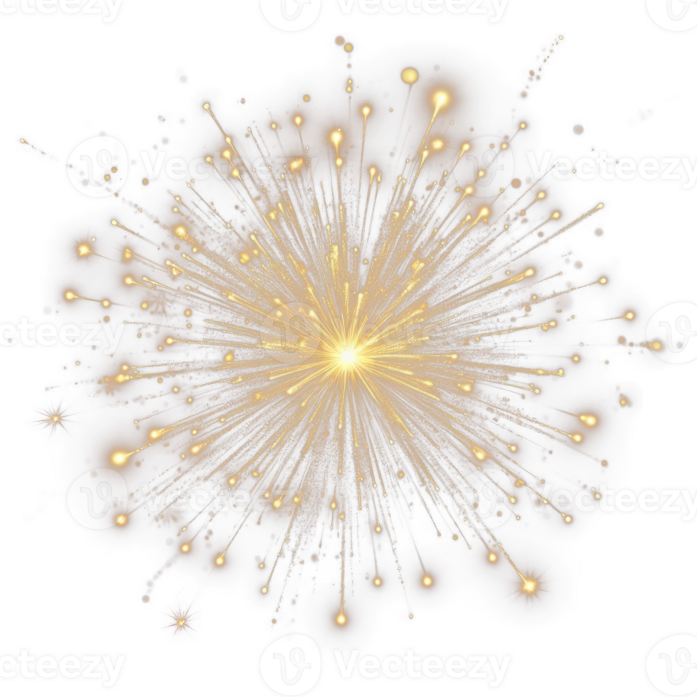AI generated firework isolate PNG transparent background