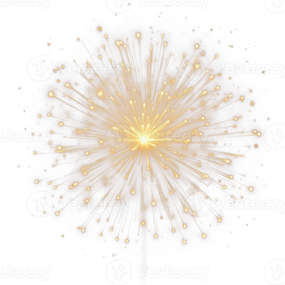 AI generated firework isolate PNG transparent background