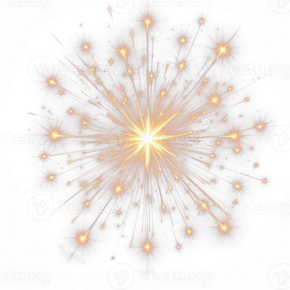 AI generated firework isolate PNG transparent background