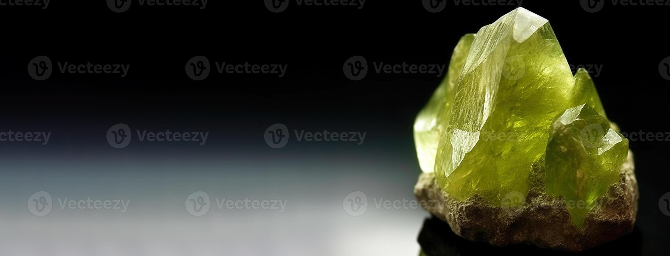 AI generated Idocrase Vesuvianite is rare precious natural stone on black background. AI generated. Header banner mockup with space. photo