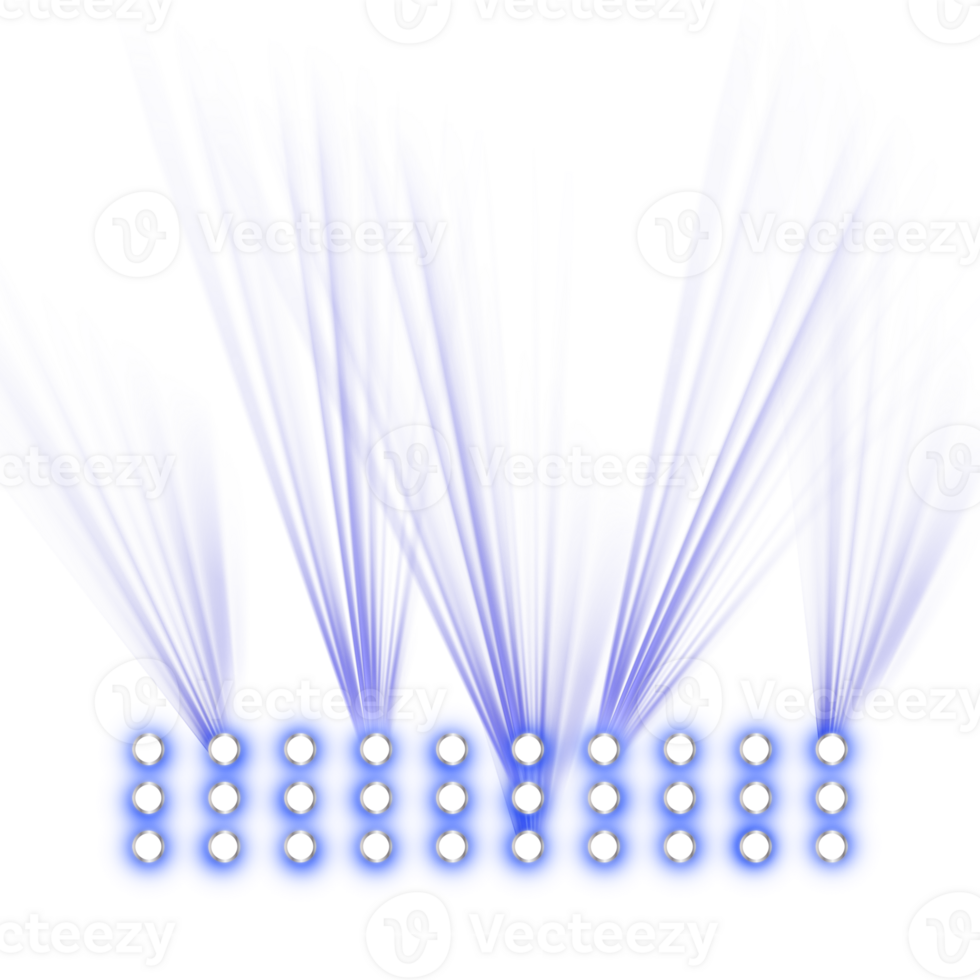 blue stadium lights with rays png