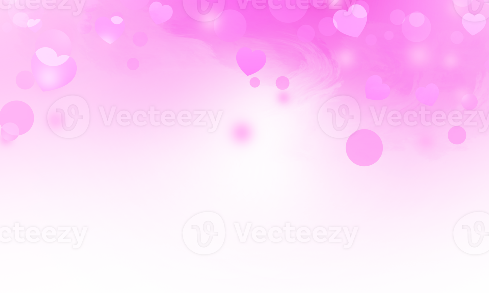 pink cloudy dust with hearts and bokeh effect png