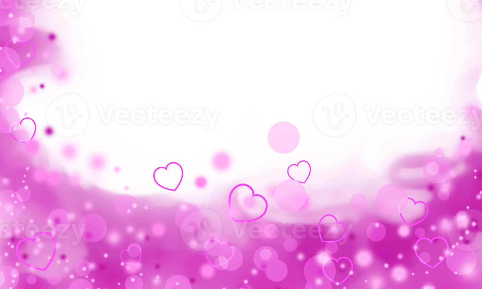 pink cloudy dust with hearts and bokeh effect png