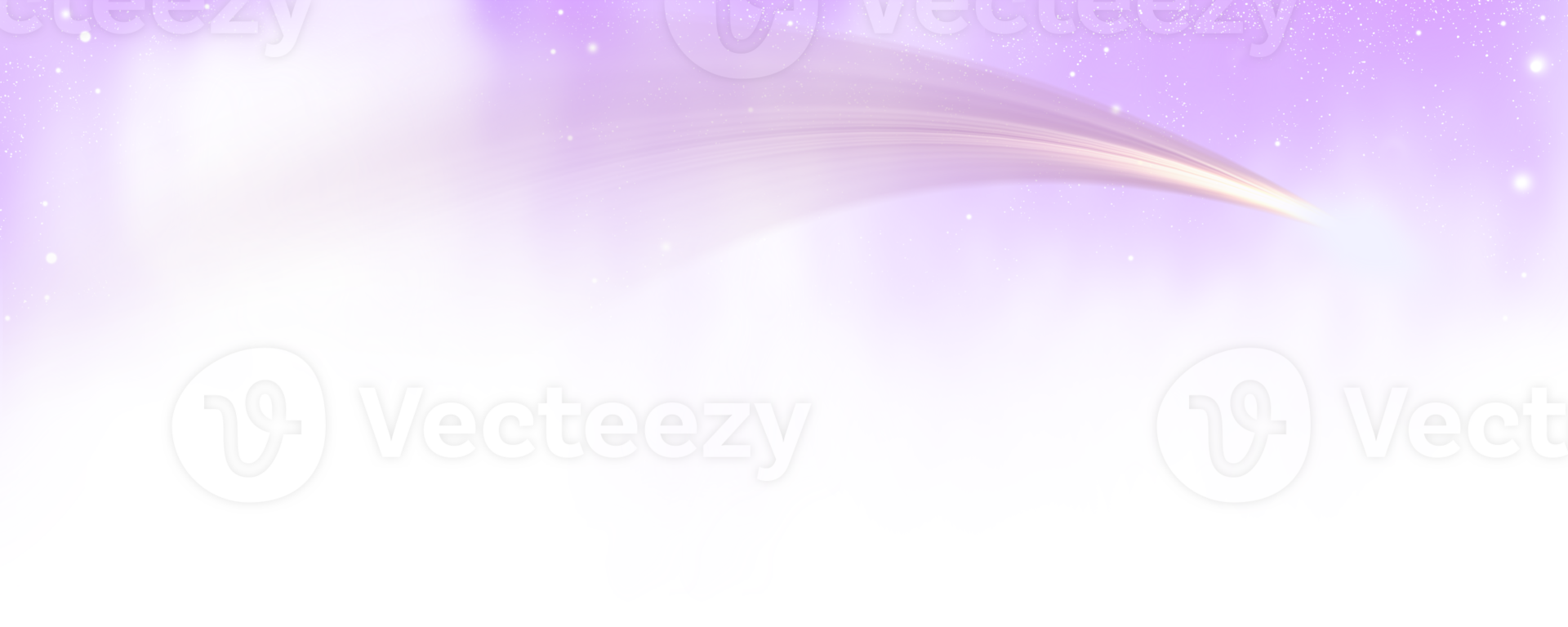 glowing shooting star arc light with cloudy smoke effect png