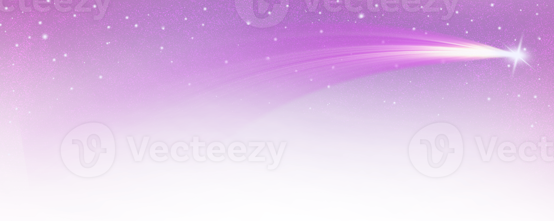 glowing shooting star arc light with cloudy smoke effect png