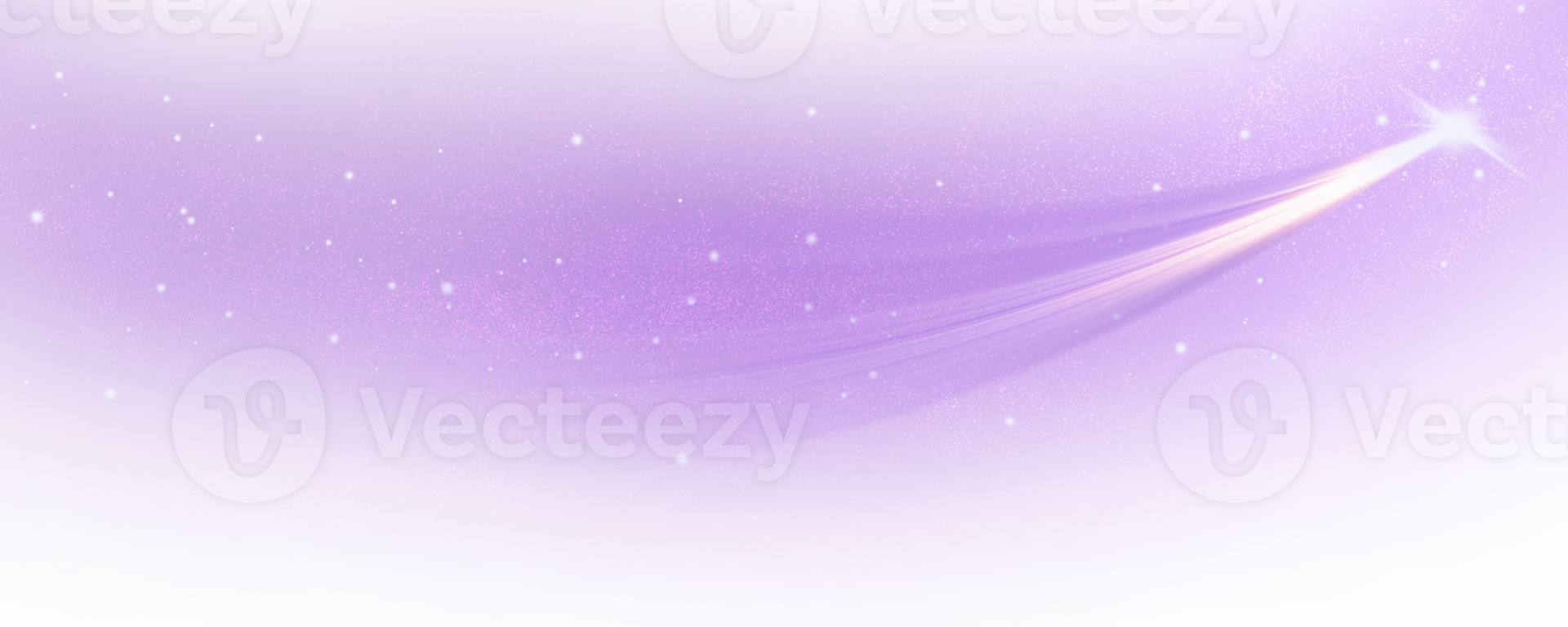 glowing shooting star arc light with cloudy smoke effect png