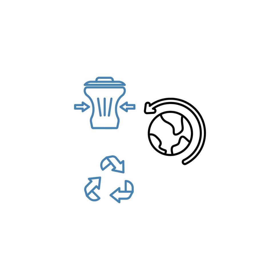 circular economy concept line icon. Simple element illustration. circular economy concept outline symbol design. vector