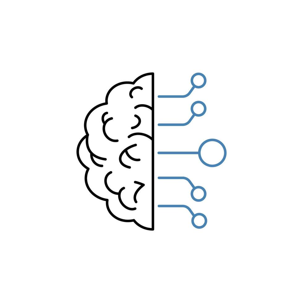 artifical intelligence concept line icon. Simple element illustration. artifical intelligence concept outline symbol design. vector