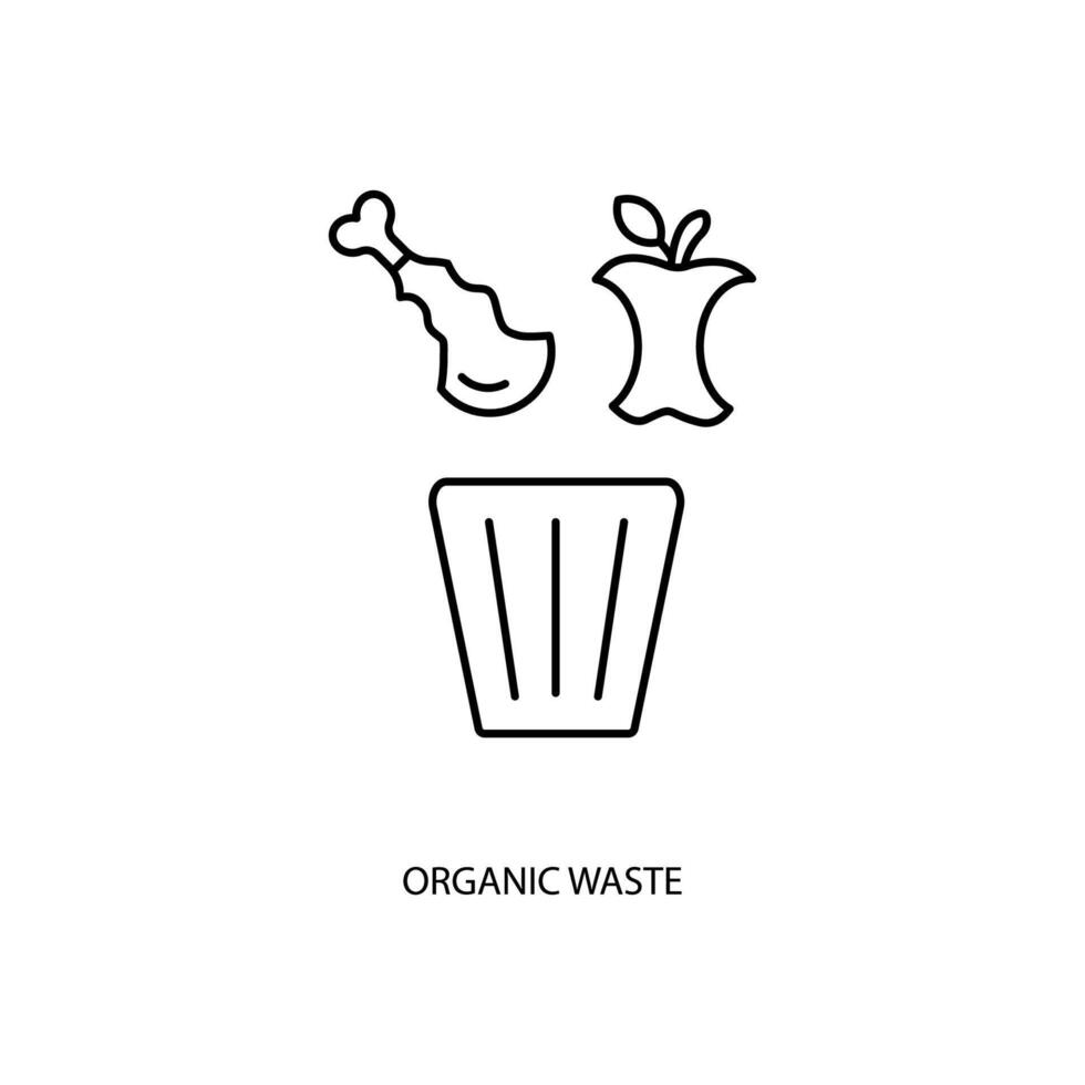 organic waste concept line icon. Simple element illustration. organic waste concept outline symbol design. vector