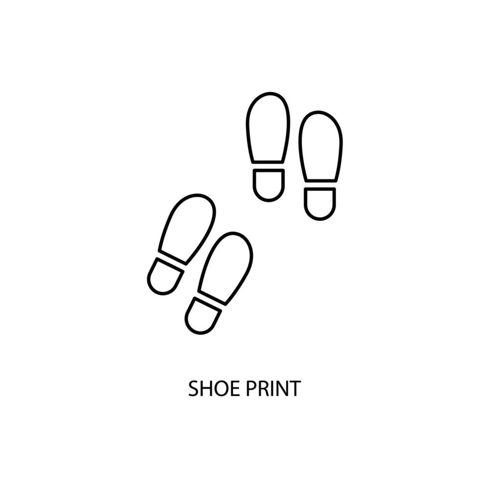 shoe print concept line icon. Simple element illustration. shoe print concept outline symbol design. vector