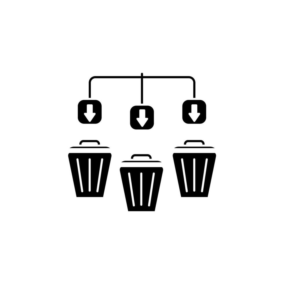 waste sorting concept line icon. Simple element illustration. waste sorting concept outline symbol design. vector