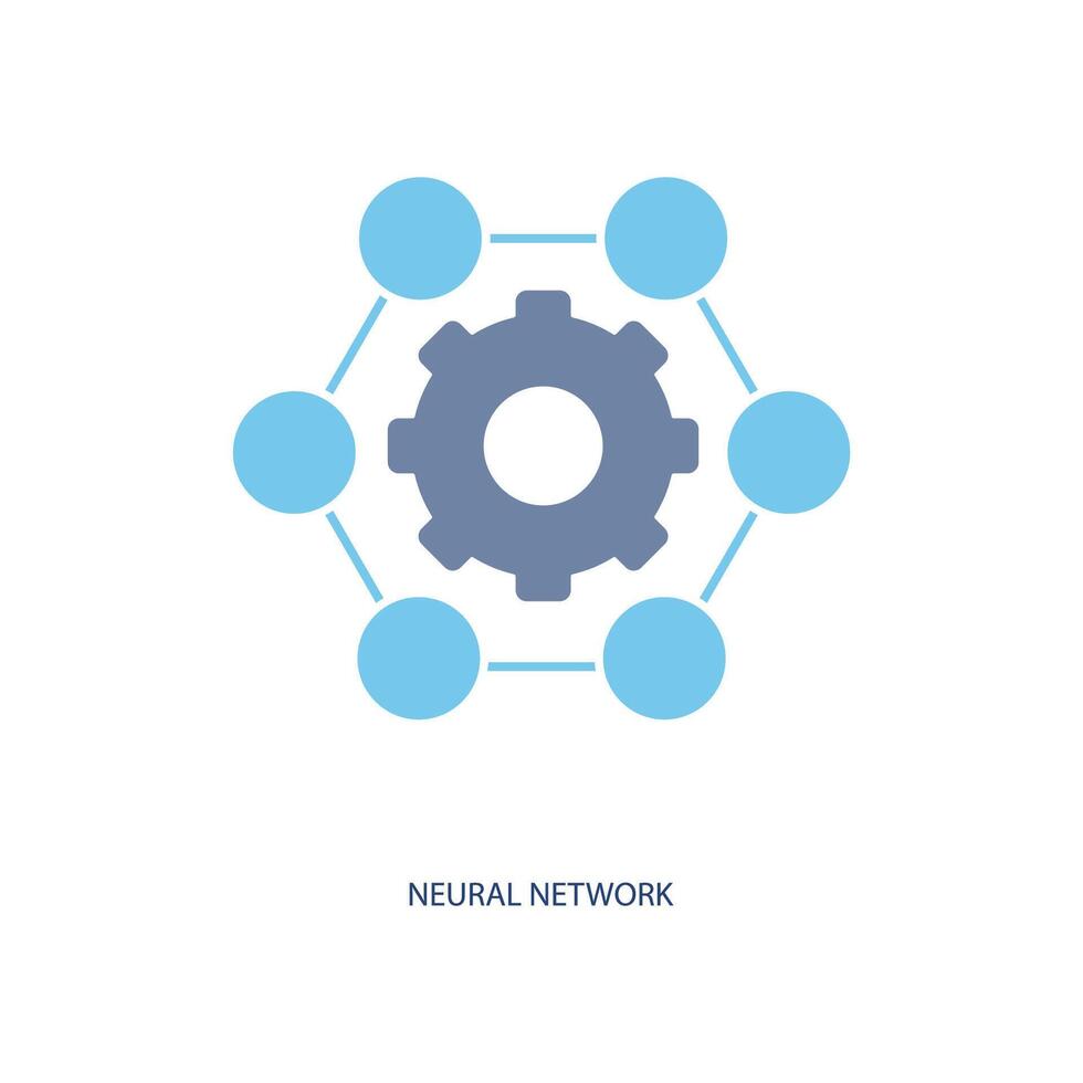 neural red concepto línea icono. sencillo elemento ilustración. neural red concepto contorno símbolo diseño. vector