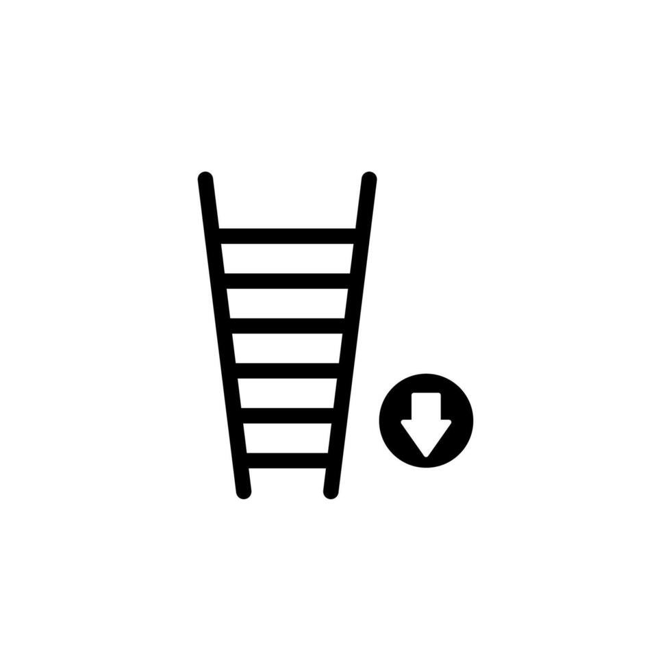 descend concept line icon. Simple element illustration. descend concept outline symbol design. vector
