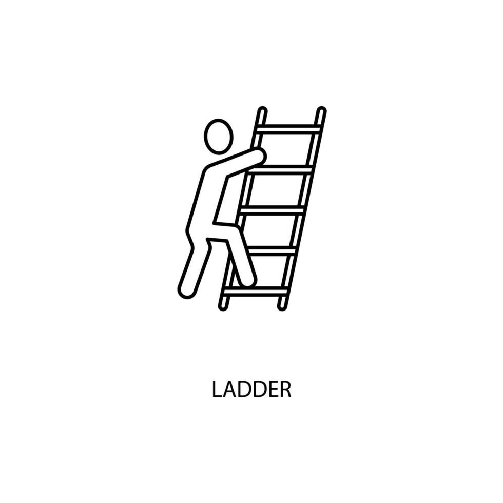 ladder concept line icon. Simple element illustration. ladder concept outline symbol design. vector