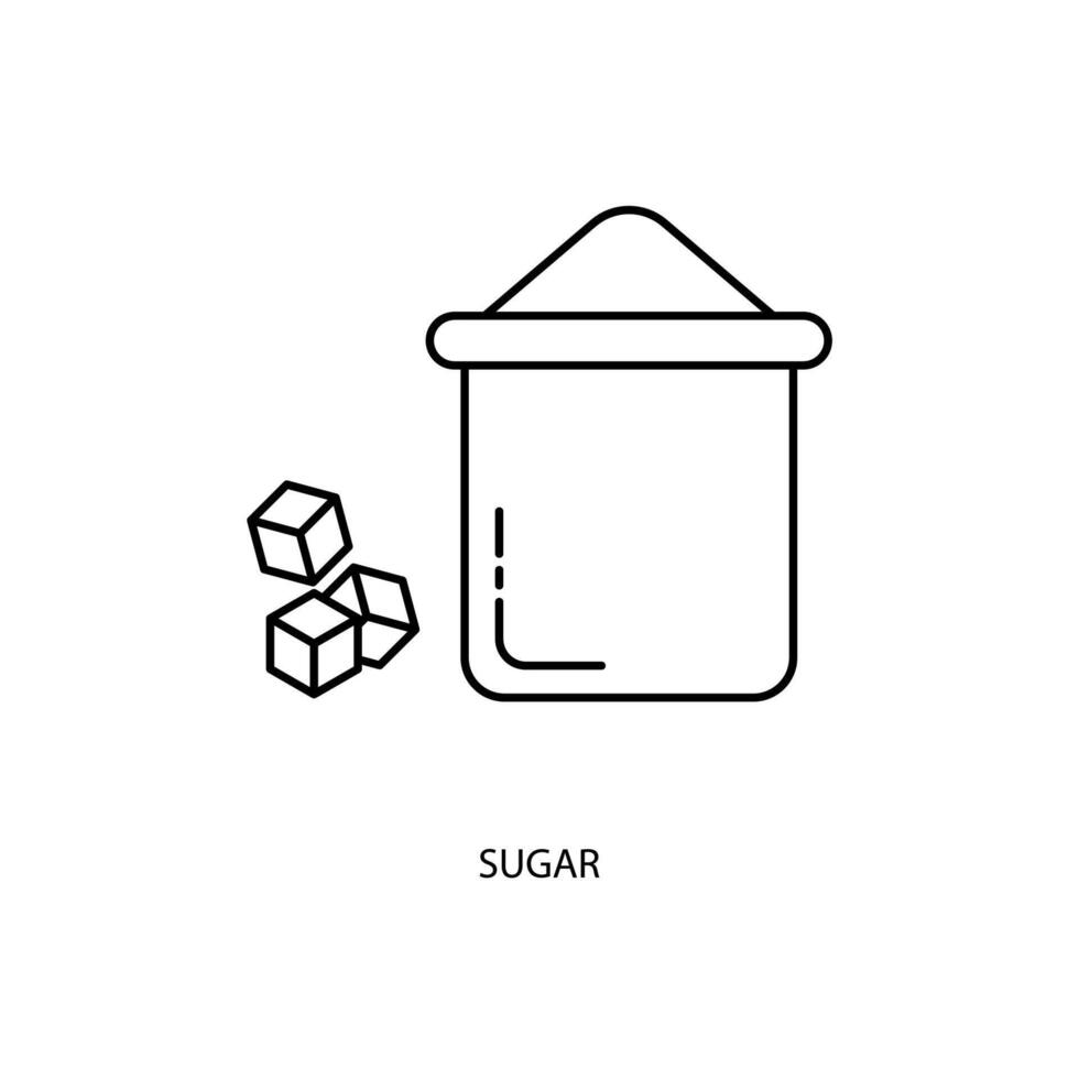azúcar concepto línea icono. sencillo elemento ilustración. azúcar concepto contorno símbolo diseño. vector