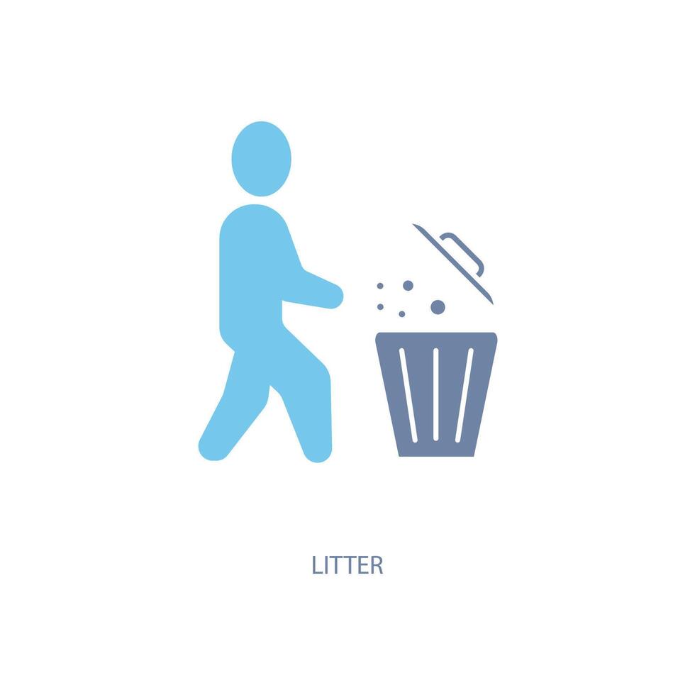 litter concept line icon. Simple element illustration. litter concept outline symbol design. vector