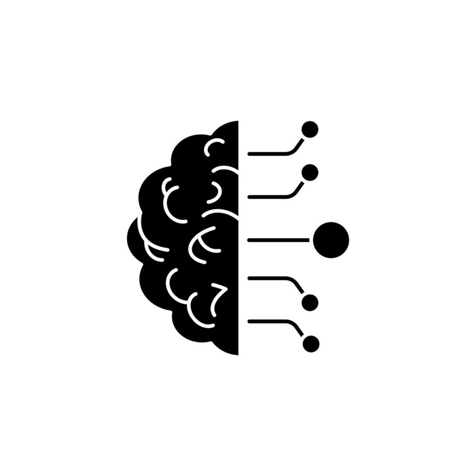 artifical intelligence concept line icon. Simple element illustration. artifical intelligence concept outline symbol design. vector