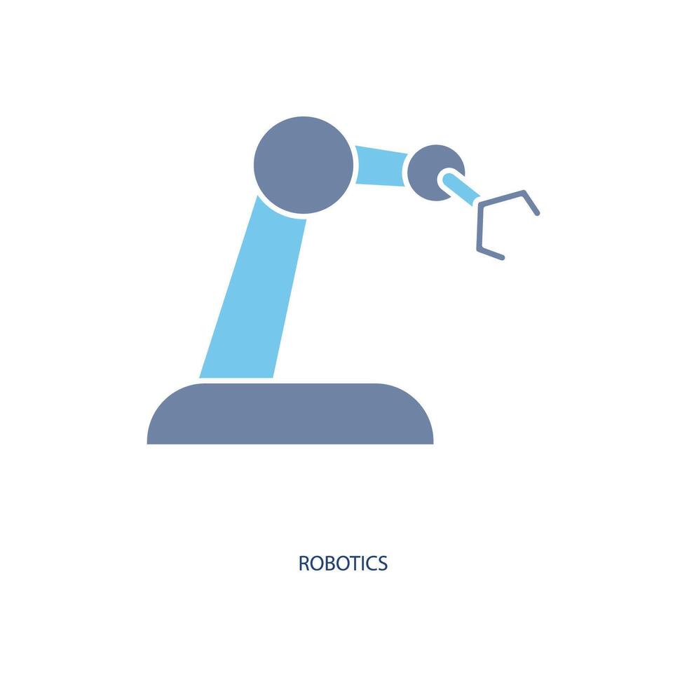 robótica concepto línea icono. sencillo elemento ilustración. robótica concepto contorno símbolo diseño. vector