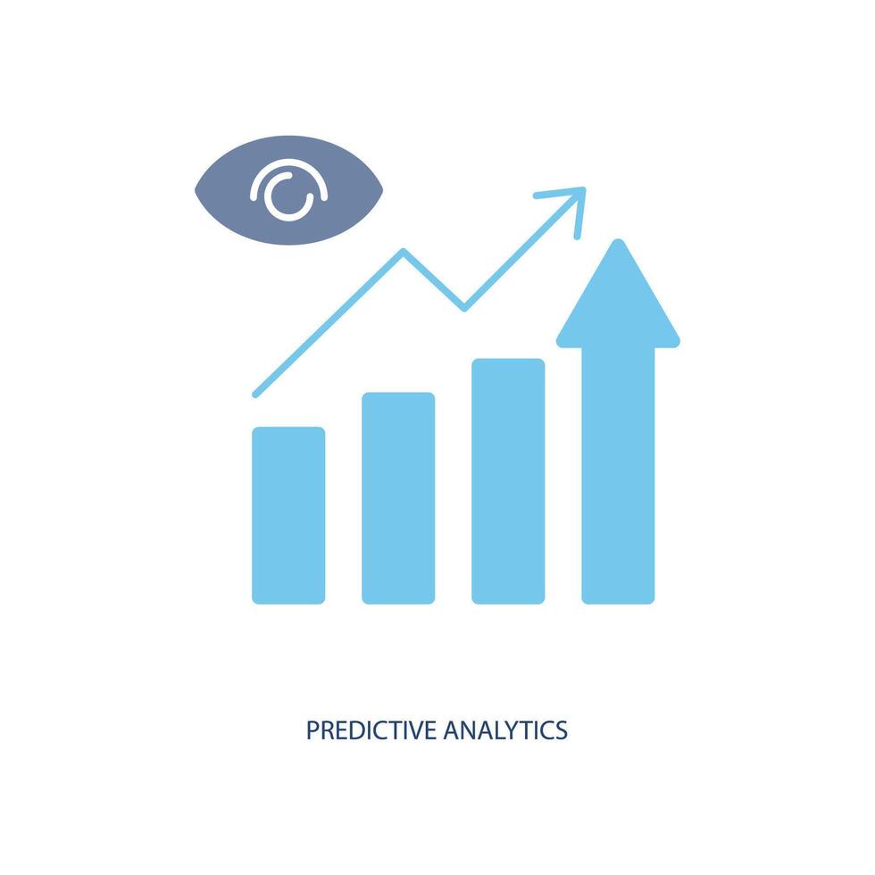 predictive analytics concept line icon. Simple element illustration. predictive analytics concept outline symbol design. vector