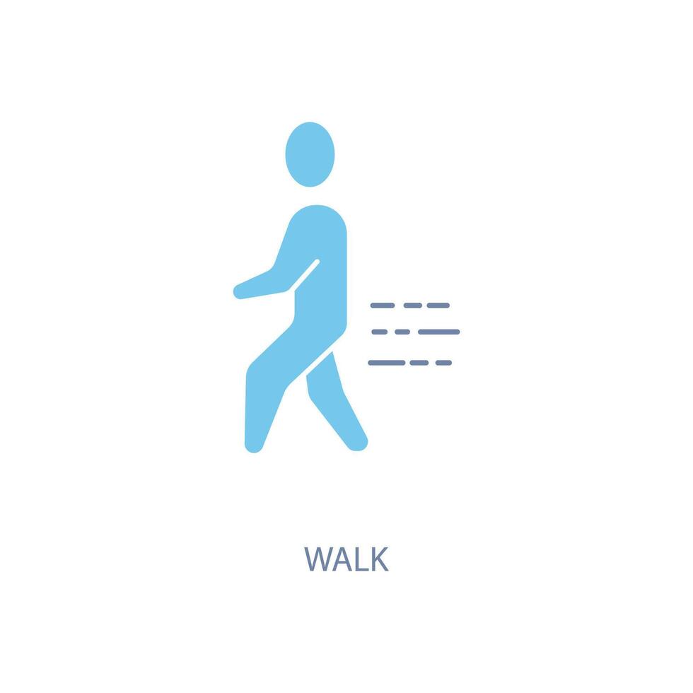 walk concept line icon. Simple element illustration. walk concept outline symbol design. vector