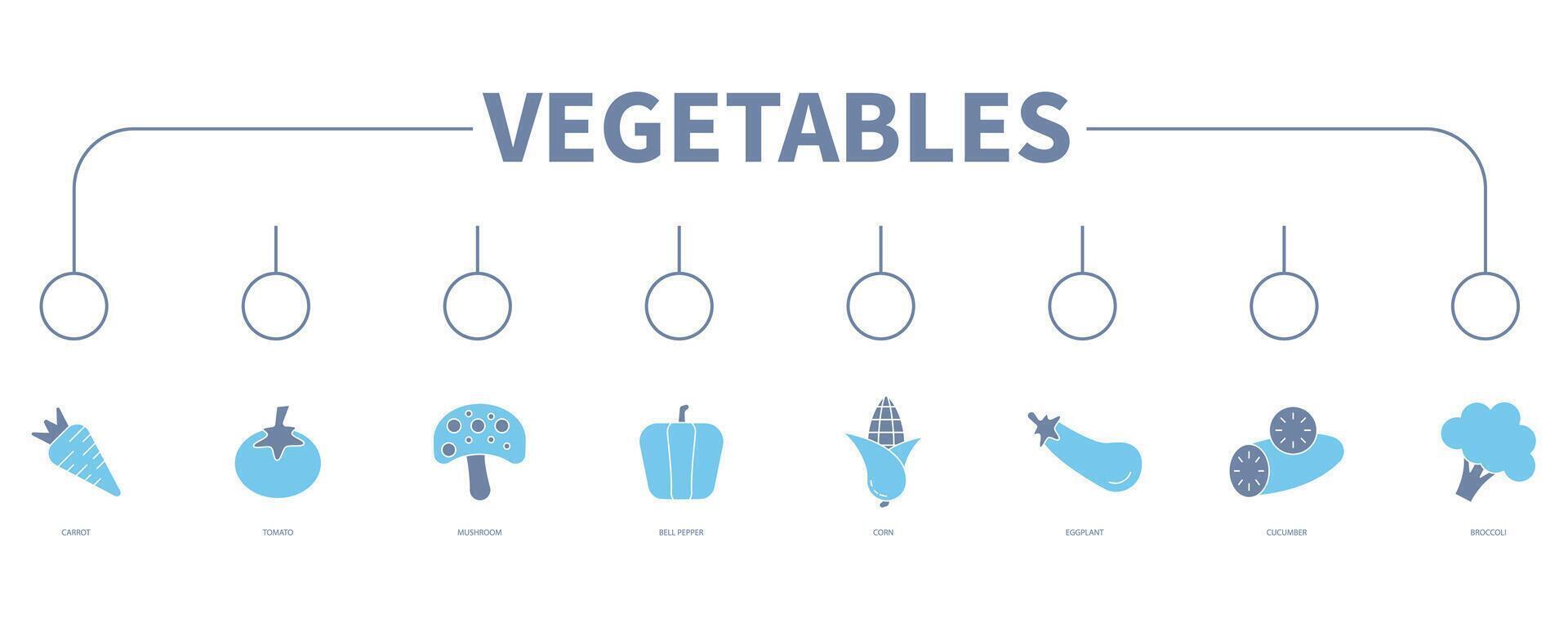 Vegetables banner web icon vector illustration concept