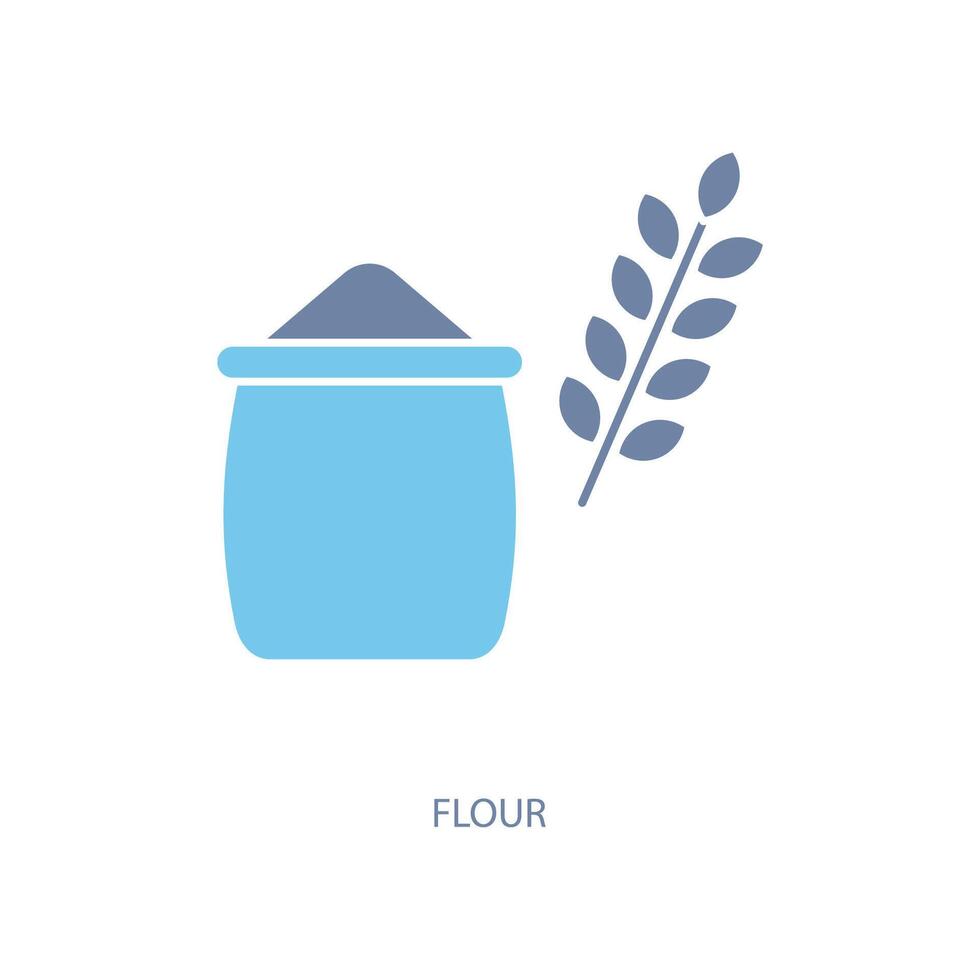 flour concept line icon. Simple element illustration. flour concept outline symbol design. vector