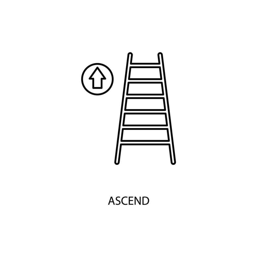 ascender concepto línea icono. sencillo elemento ilustración. ascender concepto contorno símbolo diseño. vector