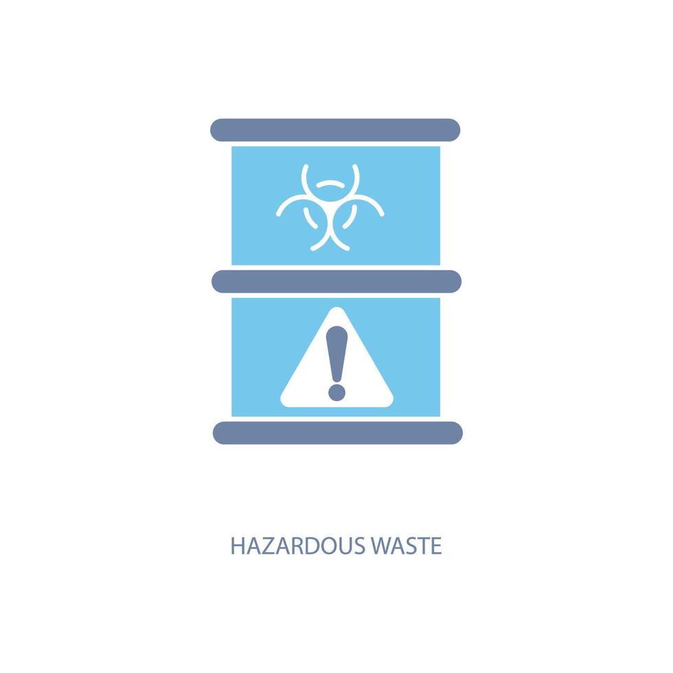 hazardous waste concept line icon. Simple element illustration. hazardous waste concept outline symbol design. vector